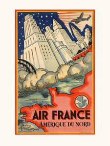 Affiche Amérique du Nord - Air France