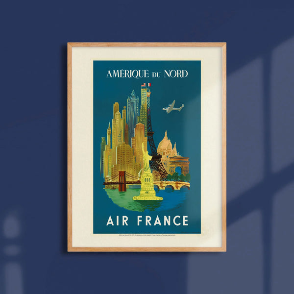 Affiche Amérique du Nord - Air France