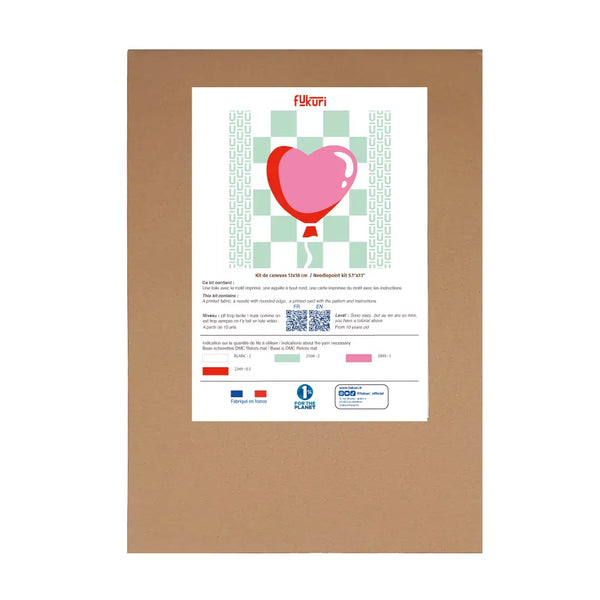 Kit Canevas - Ballon Coeur