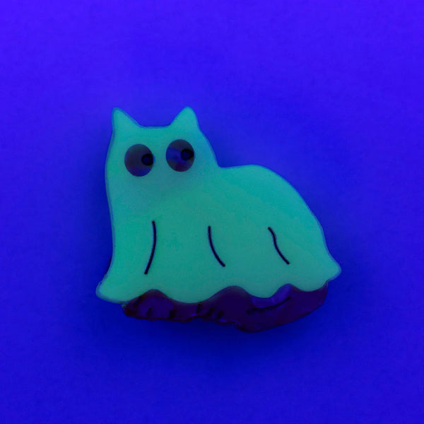Barrette Chat Fantôme
