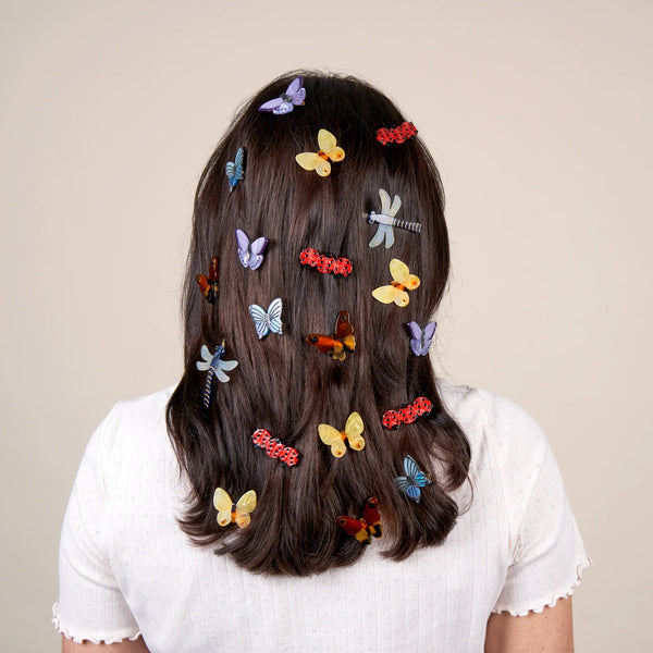 Barrette Papillon Jaune