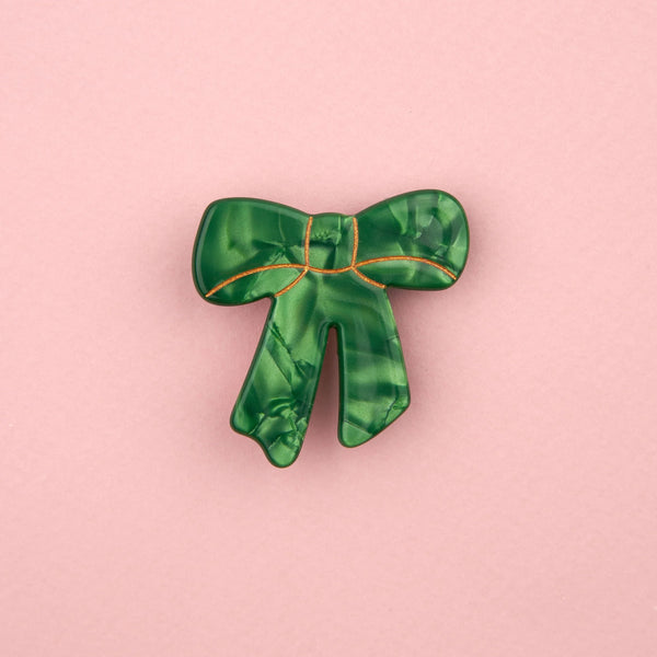 Barrette Noeud Vert