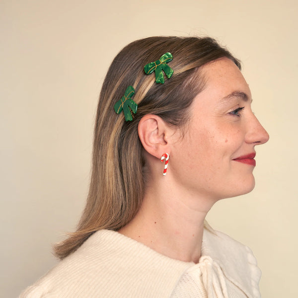 Barrette Noeud Vert