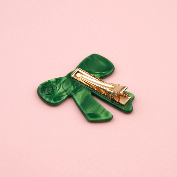 Barrette Noeud Vert