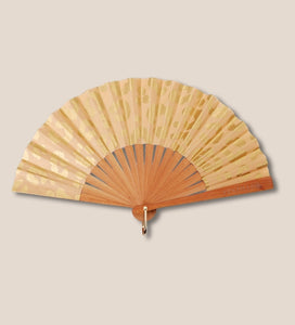 Mini Eventail Léopard Or Beige