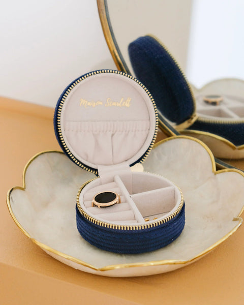 Petite Boîte à Bijoux Yvonne - Velours Côtelé