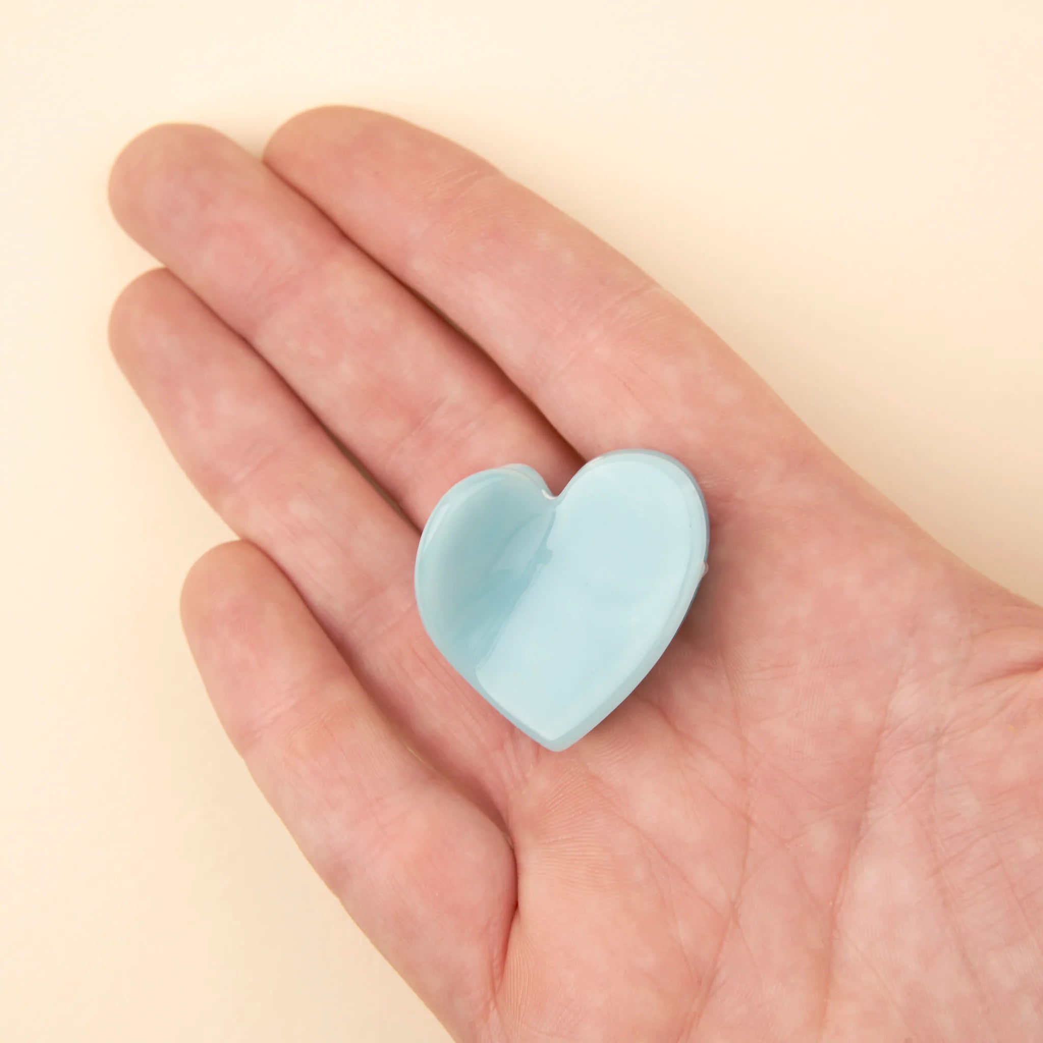 Mini-pince à cheveux Coeur Bleu