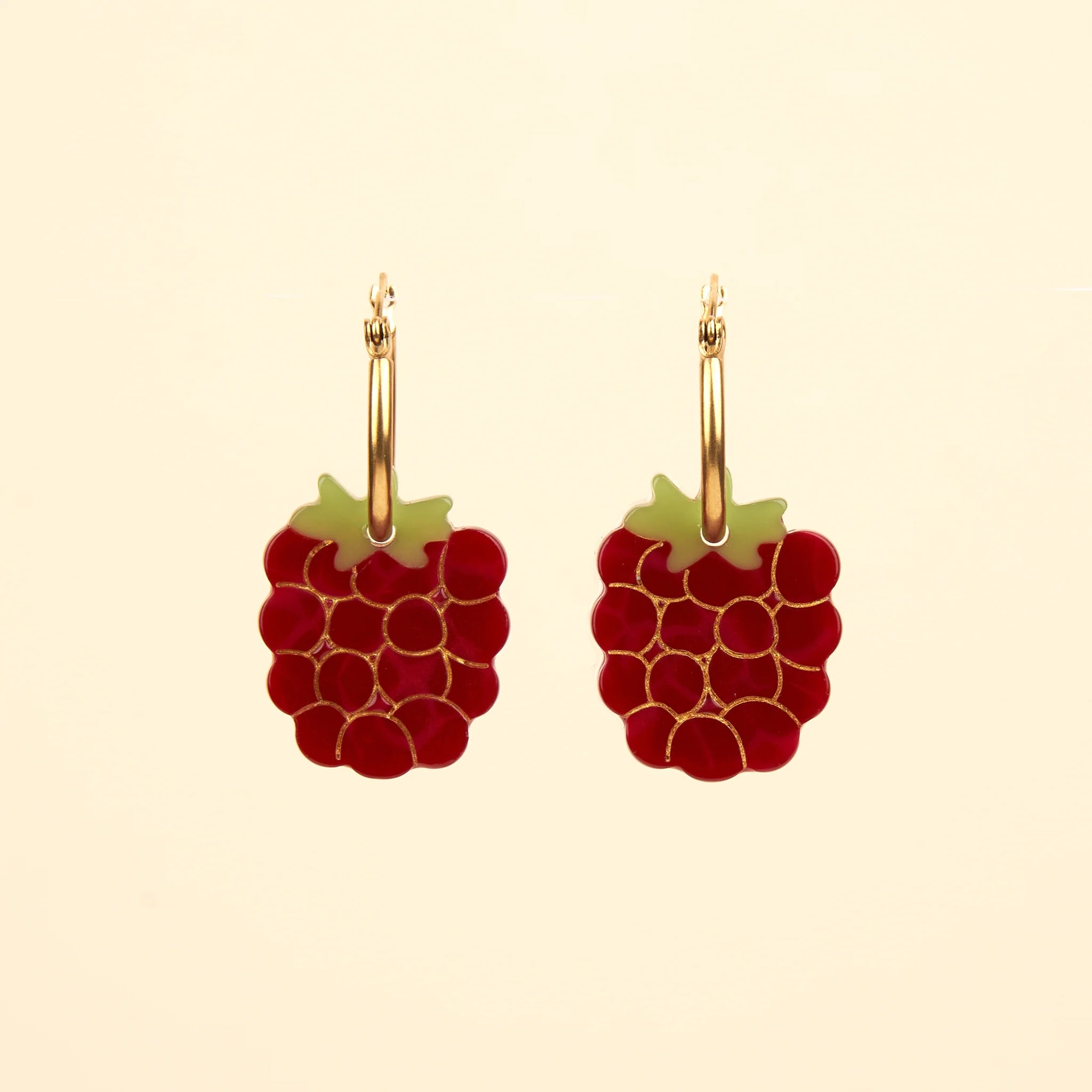 Boucles d'oreilles Framboise