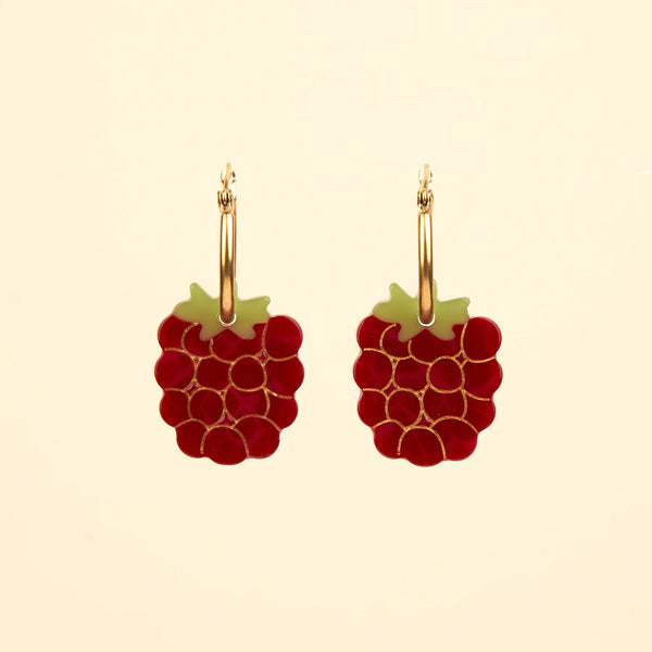 Boucles d'oreilles Framboise