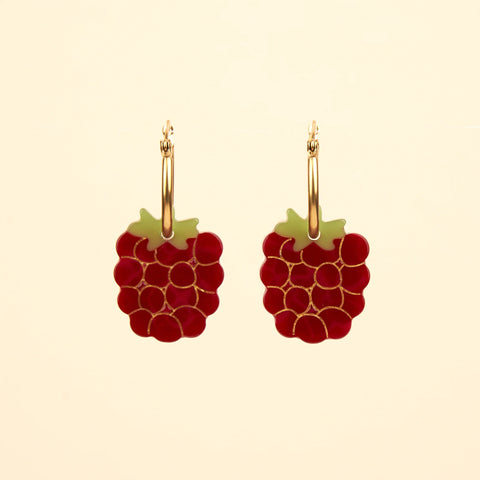 Boucles d'oreilles Framboise