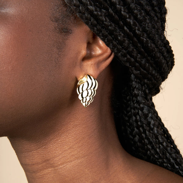 Boucles d'oreilles Coquillage Métal
