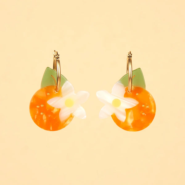 Boucles d'oreilles Fleur d'Oranger