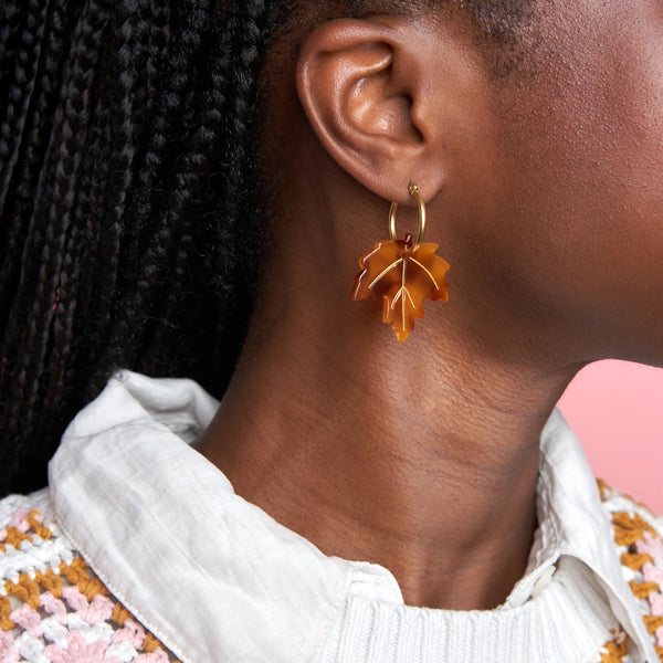 Boucles d'oreilles Feuille d'Erable