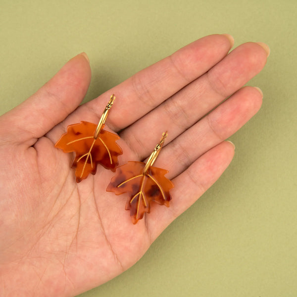 Boucles d'oreilles Feuille d'Erable