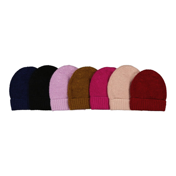 Bonnet tricot NEIGE - Grenat