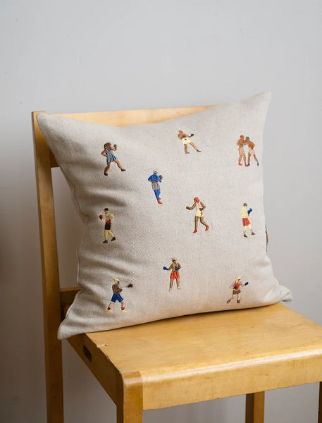 Coussin Brodé Boxe