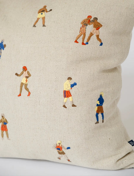 Coussin Brodé Boxe