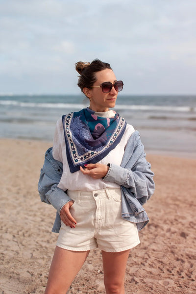 Grand Carré Coton Buda Minuit