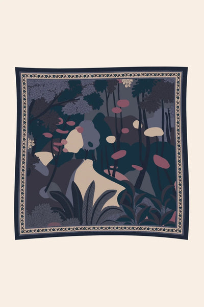 Grand Carré Coton Buda Minuit