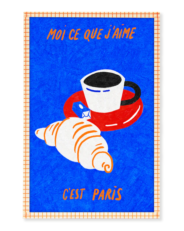 Mini-Cadre Café Croissant