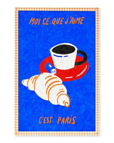 Mini-Cadre Café Croissant