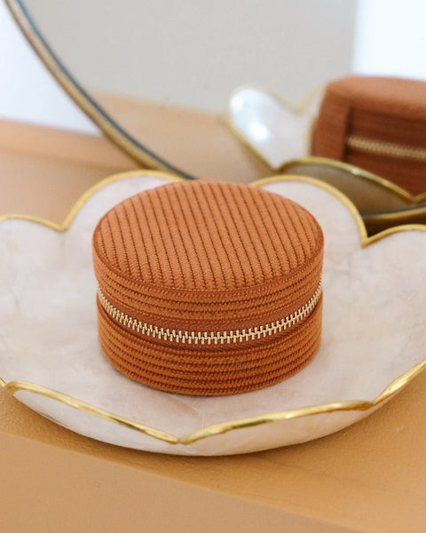 Petite Boîte à Bijoux Yvonne - Velours Côtelé