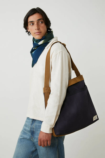 Sac Postier Canvas Navy Blue