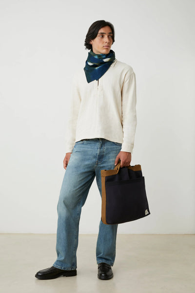 Sac Postier Canvas Navy Blue