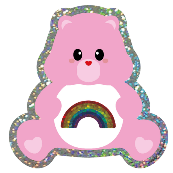 Sticker Bisounours Arc-en-Ciel