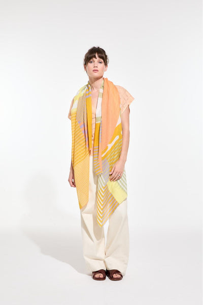 Foulard de Coton Cascade Citrine