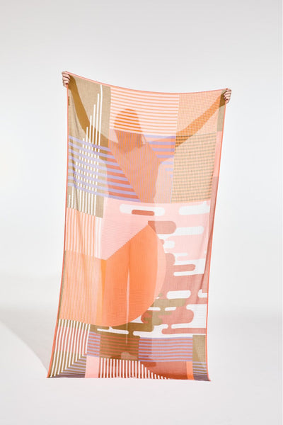 Foulard de Coton Cascade Corail