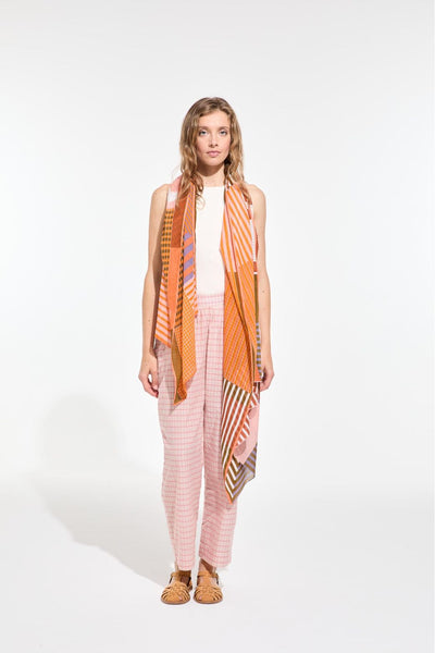 Foulard de Coton Cascade Corail