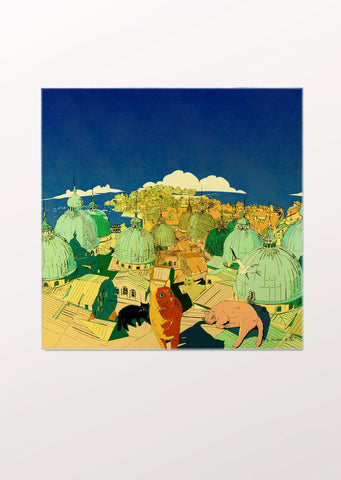 Pochette de Soie - Cats of Venice
