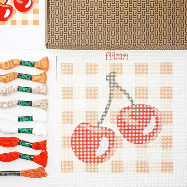 Kit Canevas - Cerises Vichy