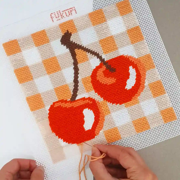 Kit Canevas - Cerises Vichy