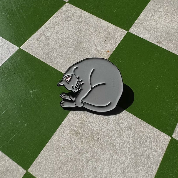 Pin's Chat Gris