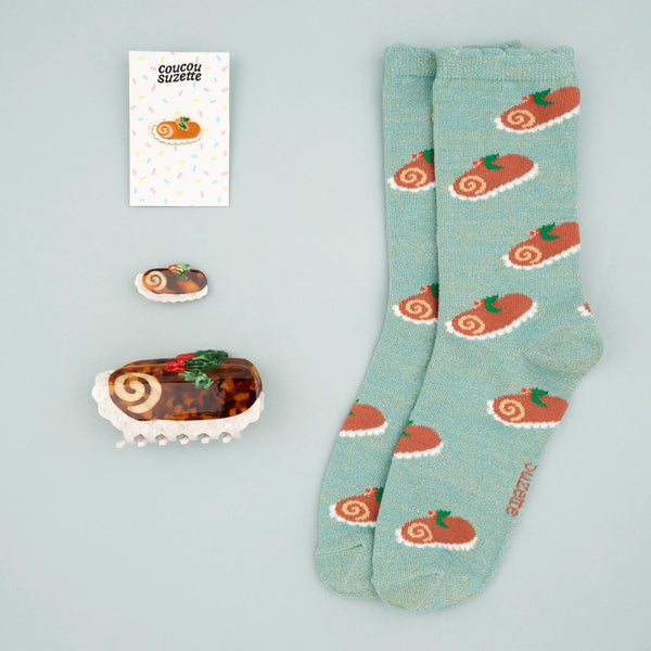 Chaussettes Bûche de Noël