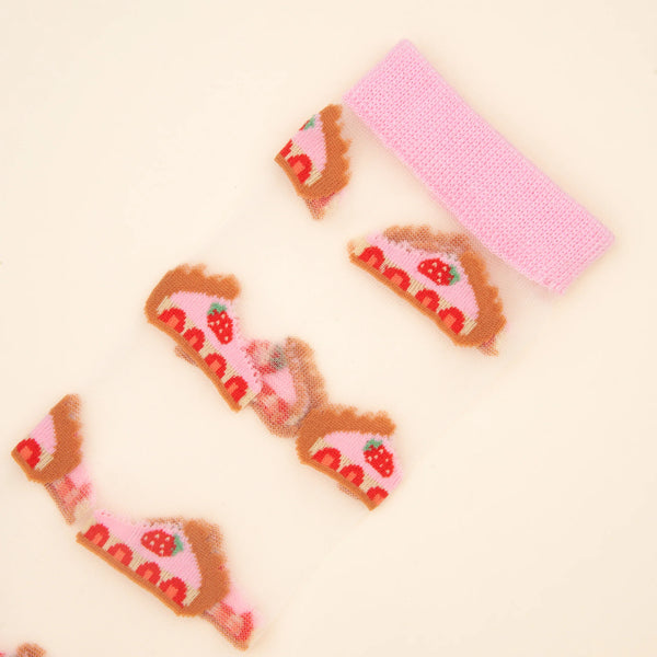 Chaussettes Transparentes Tarte aux Fraises