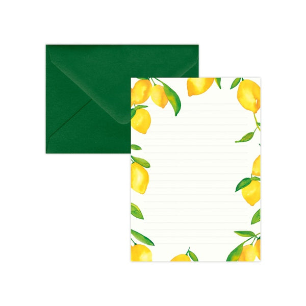 Coffret Papier à Lettres CItrons