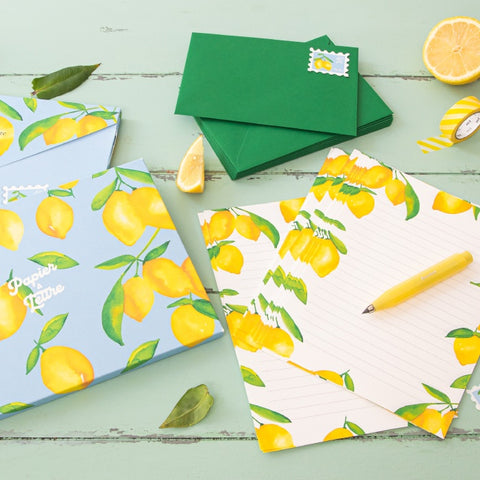 Coffret Papier à Lettres CItrons
