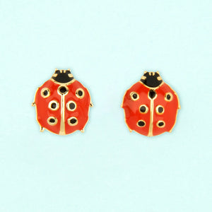 Boucles d'oreilles Coccinelle