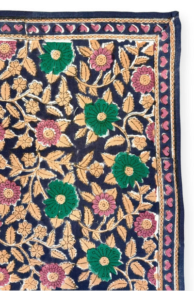 Carré Coeur Navy Forest