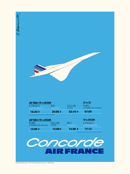 Affiche Concorde A320 - Air France