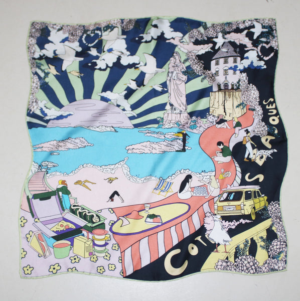 Carré de soie Bandana Côtes Basques