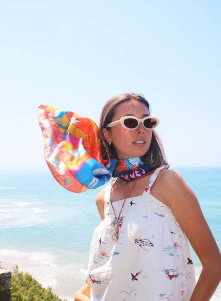 Carré de soie Côtes Basques