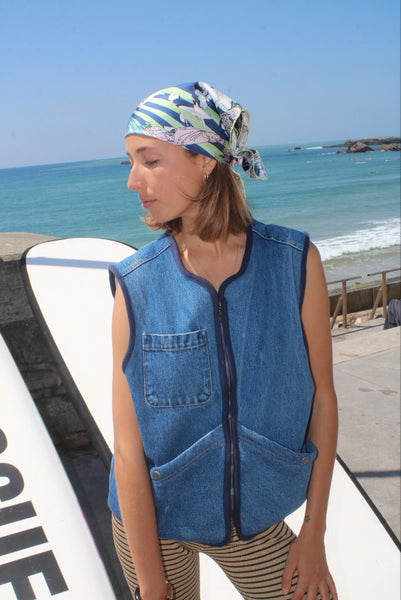 Carré de soie Bandana Côtes Basques