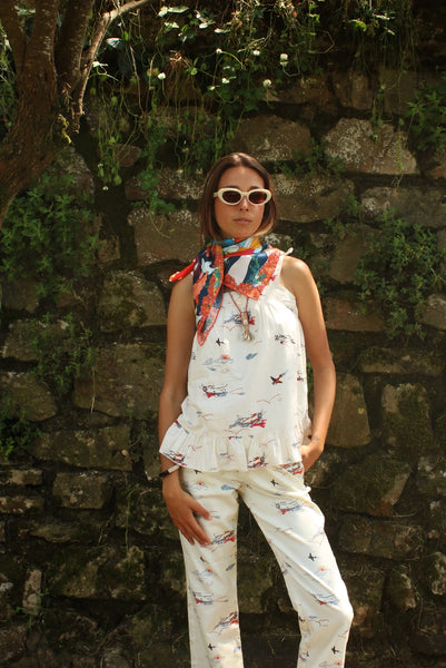 Carré de soie Côtes Basques