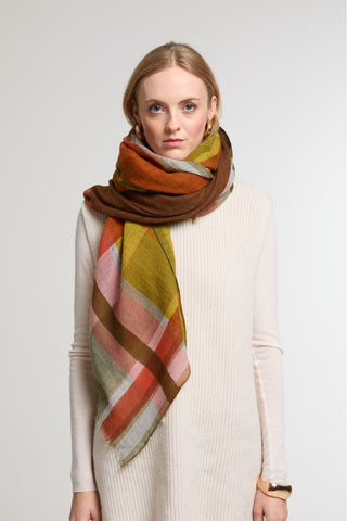 Echarpe de Laine Ocre