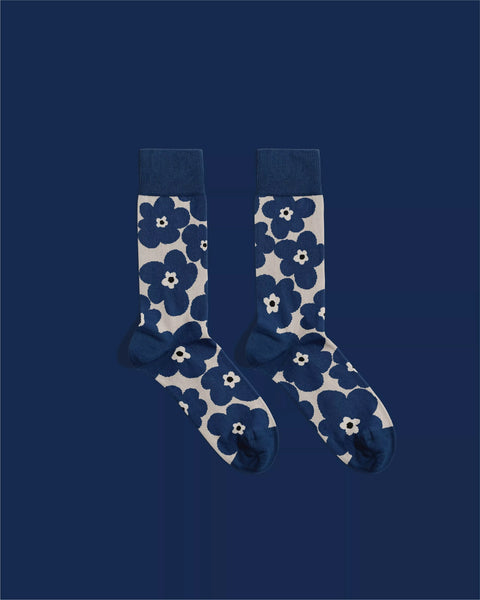 Chaussettes Fleurs Bleues