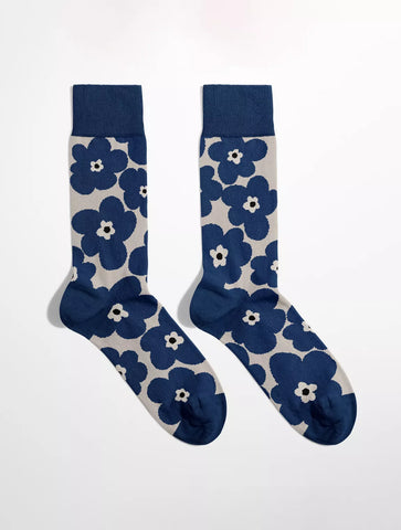 Chaussettes Fleurs Bleues